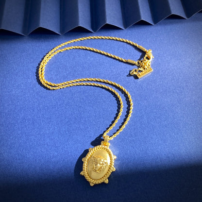 Versace Brass Vintage-Finish Necklace