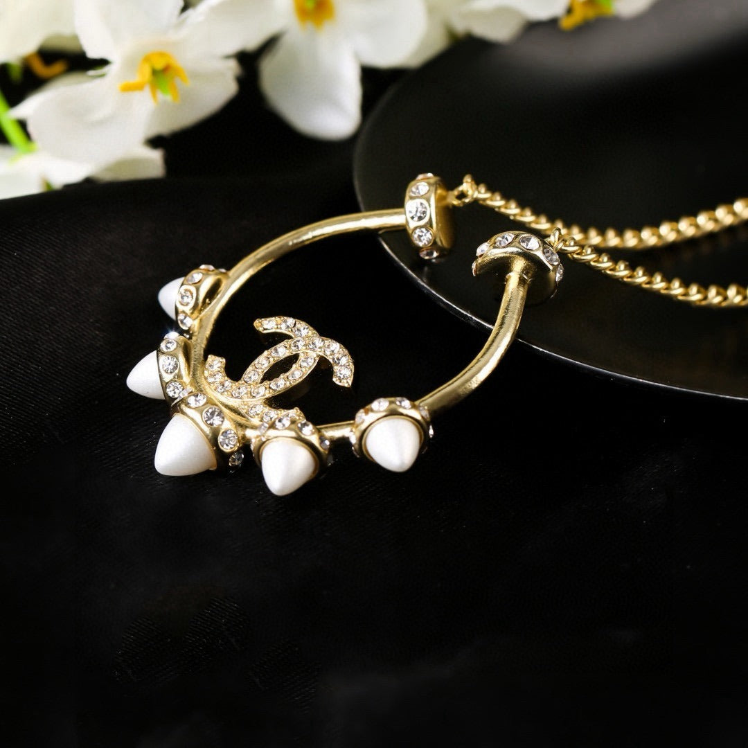 Chanel Brass Vintage-Finish Necklace