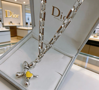 Dior Sterling Silver Chain Necklace