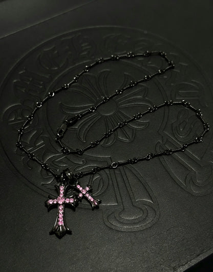 Chrome Hearts Sterling Silver Cross Necklace