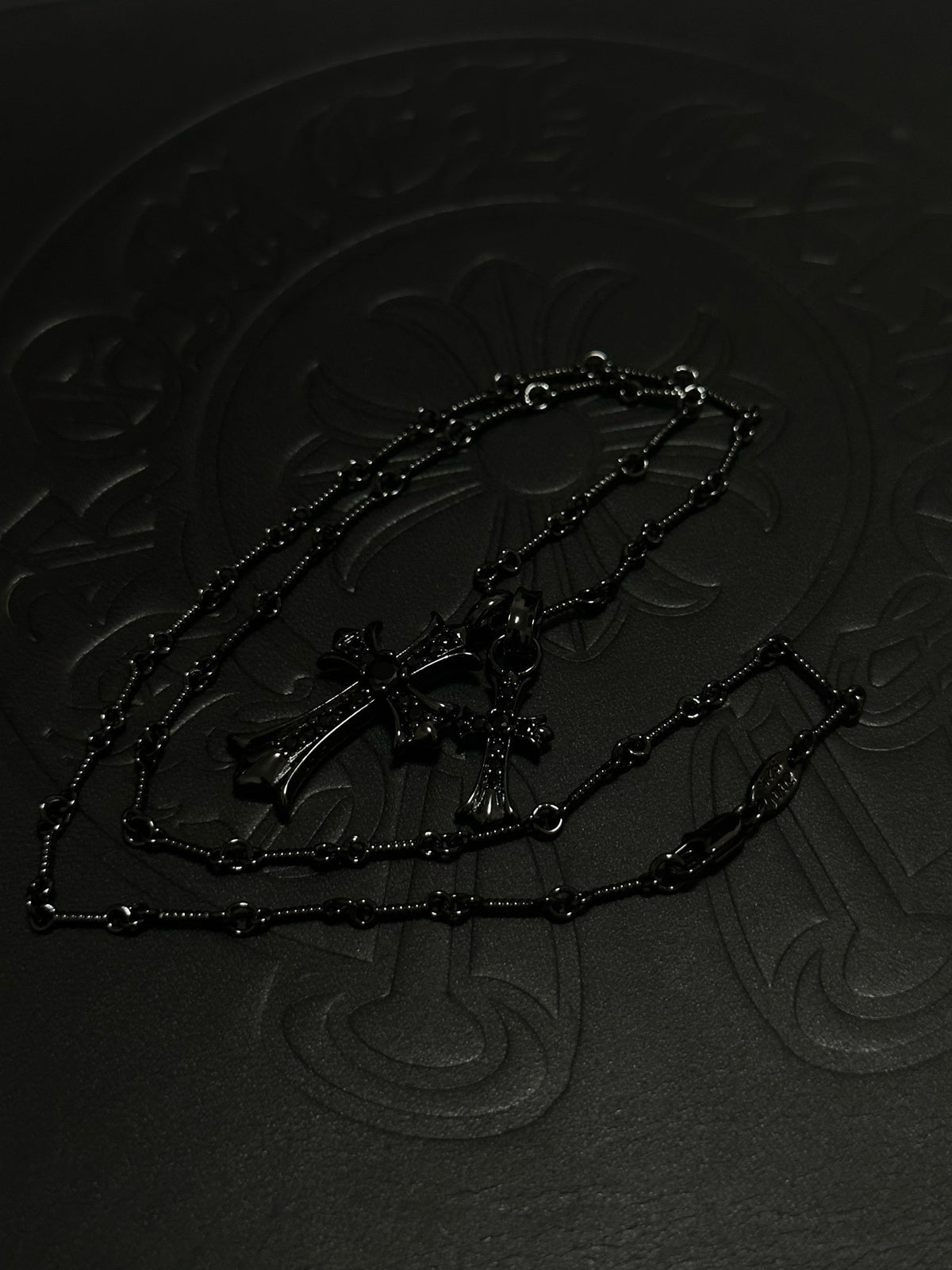 Chrome Hearts Sterling Silver Cross Necklace