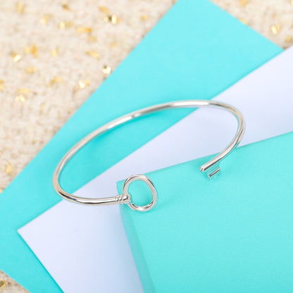 Tiffany & Co. Silver Sterling Silver Logo Bracelet