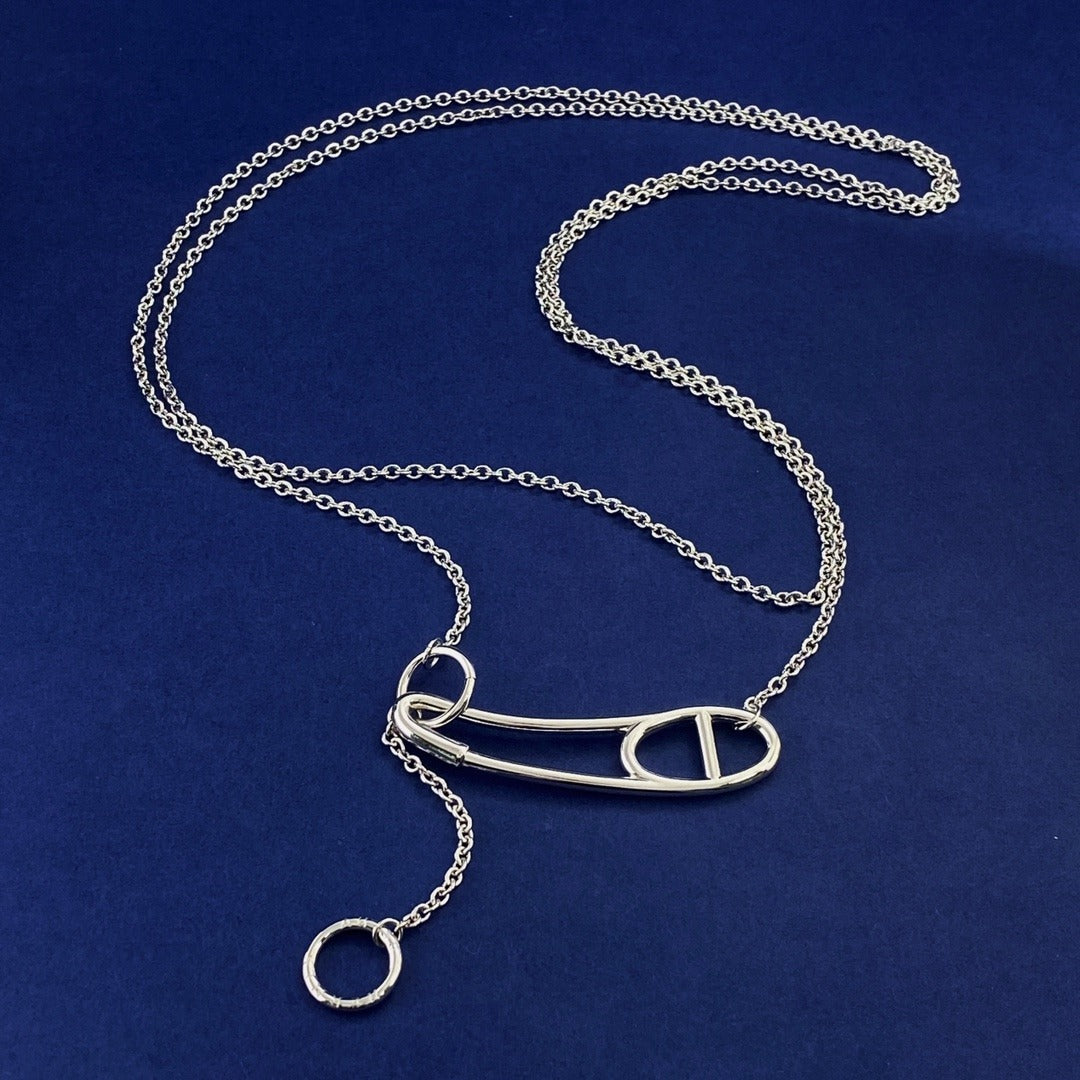Hermes Silver Necklace