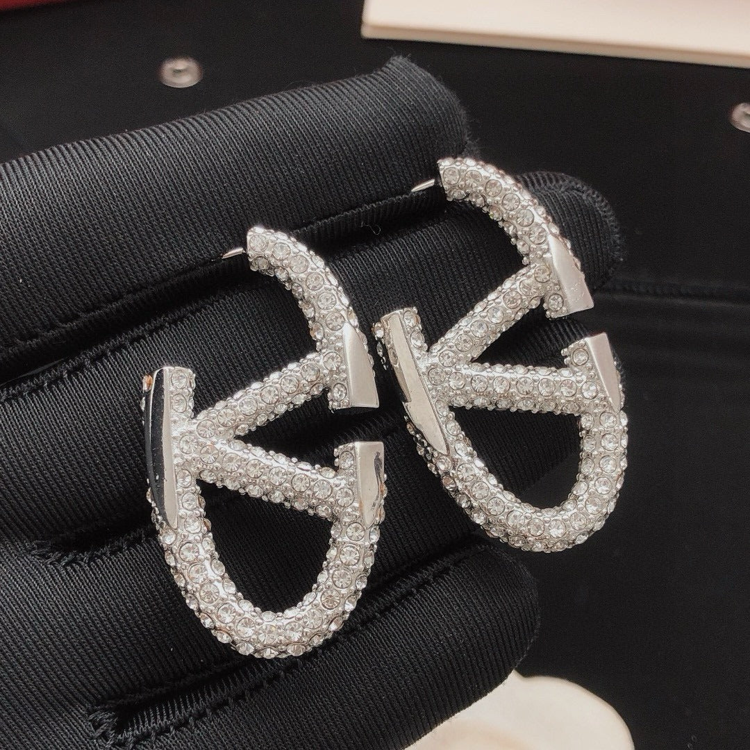 Valentino Silver Brass Earrings