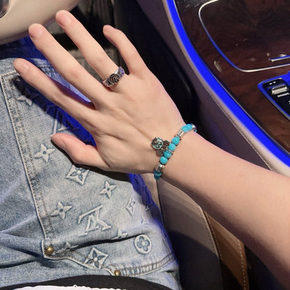 Dior Sterling Silver Vintage-Finish Bracelet