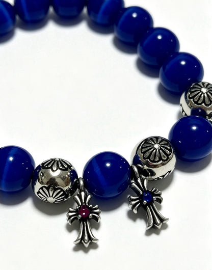 Chrome Hearts Sterling Silver Cross Bracelet
