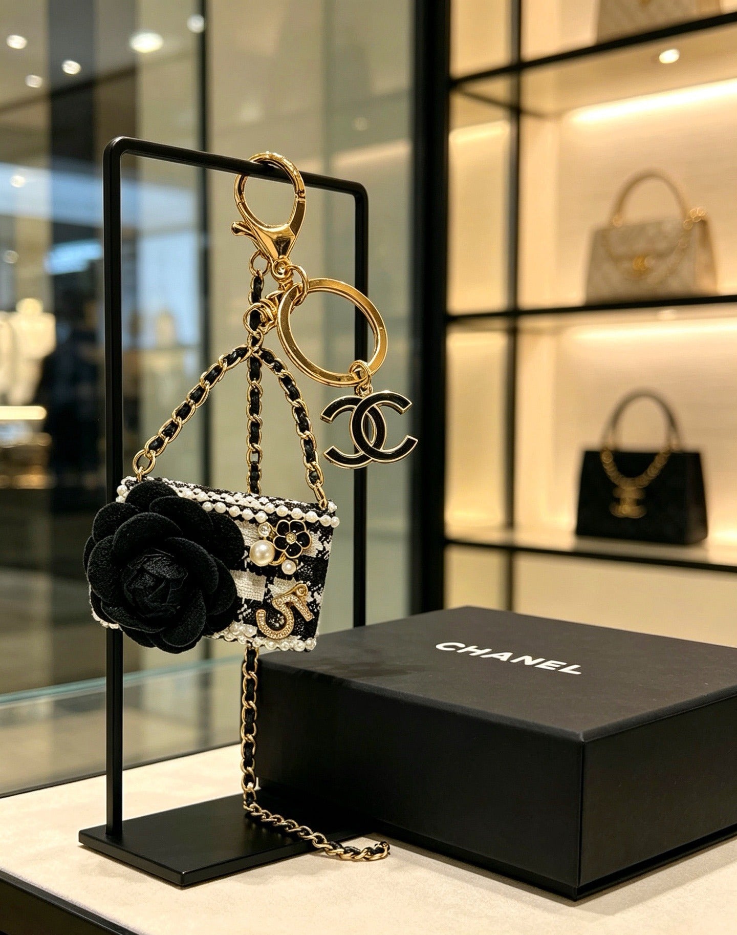 Chanel Vintage-Finish Keychain