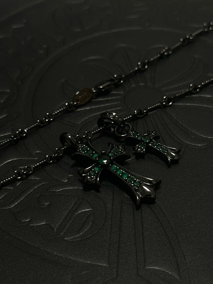 Chrome Hearts Sterling Silver Cross Necklace