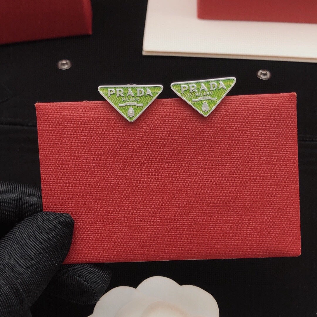 Prada Green Brass Earrings