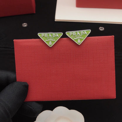 Prada Green Brass Earrings