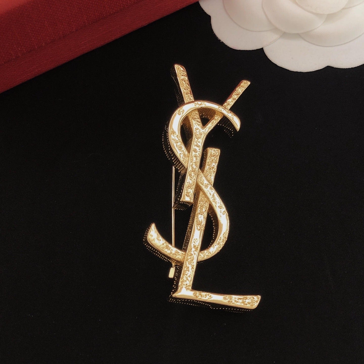 Saint Laurent Brass Brooch