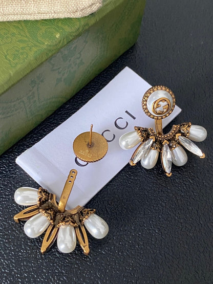 Gucci Brass & Sterling Silver Earrings