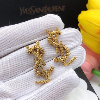 Saint Laurent Silver Earrings