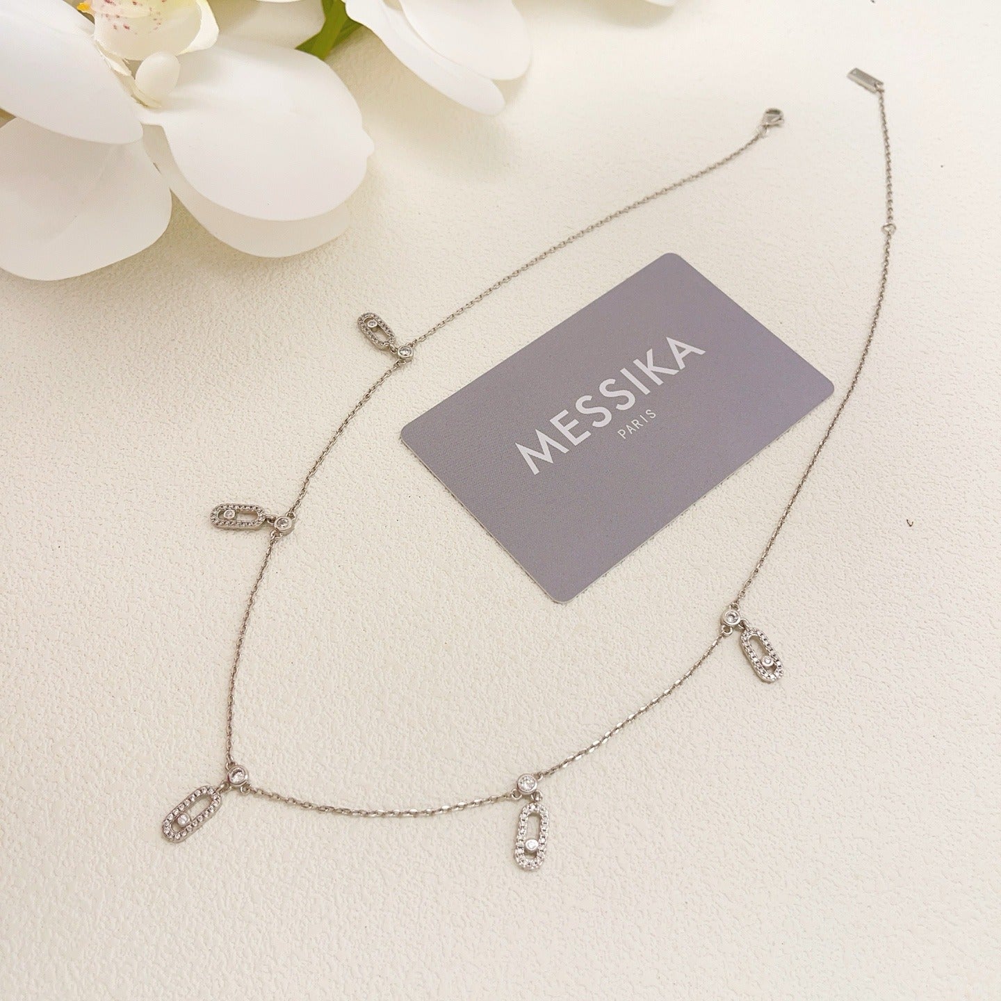 Messika Silver Brass Tassel Necklace
