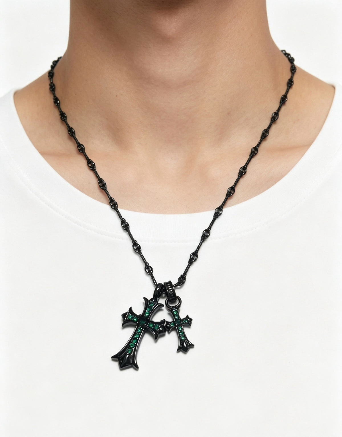 Chrome Hearts Sterling Silver Cross Necklace