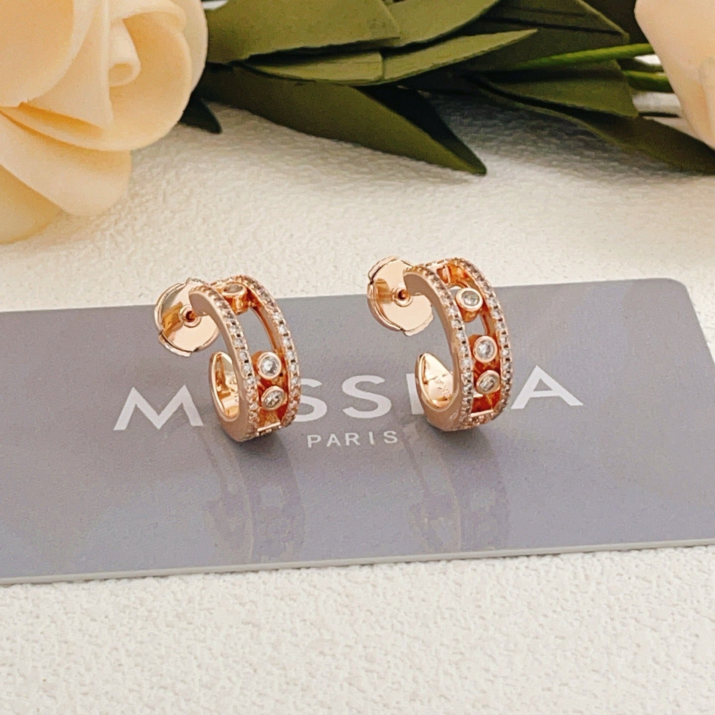 Messika Brass Round Earrings
