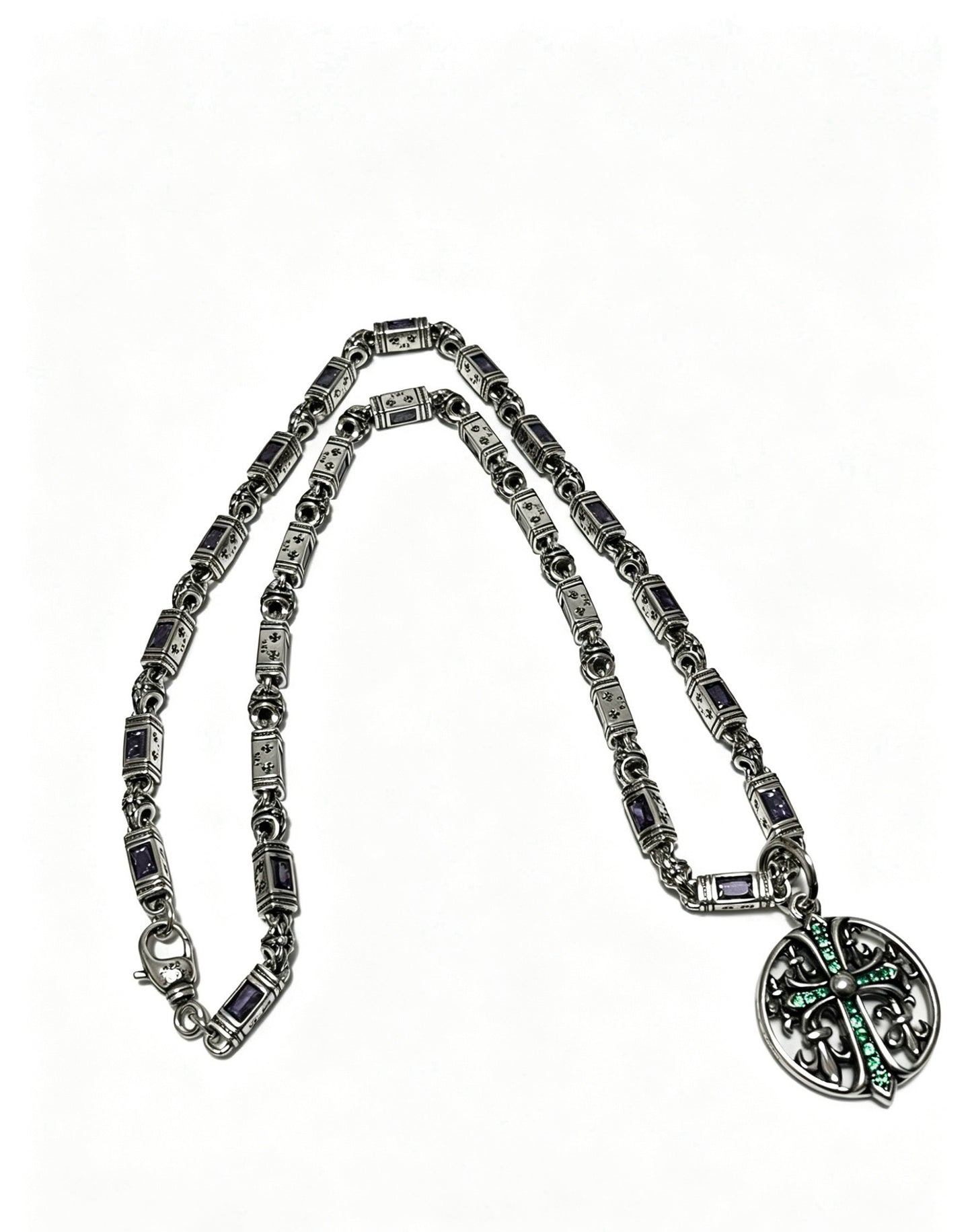 Chrome Hearts Sterling Silver Cross Necklace