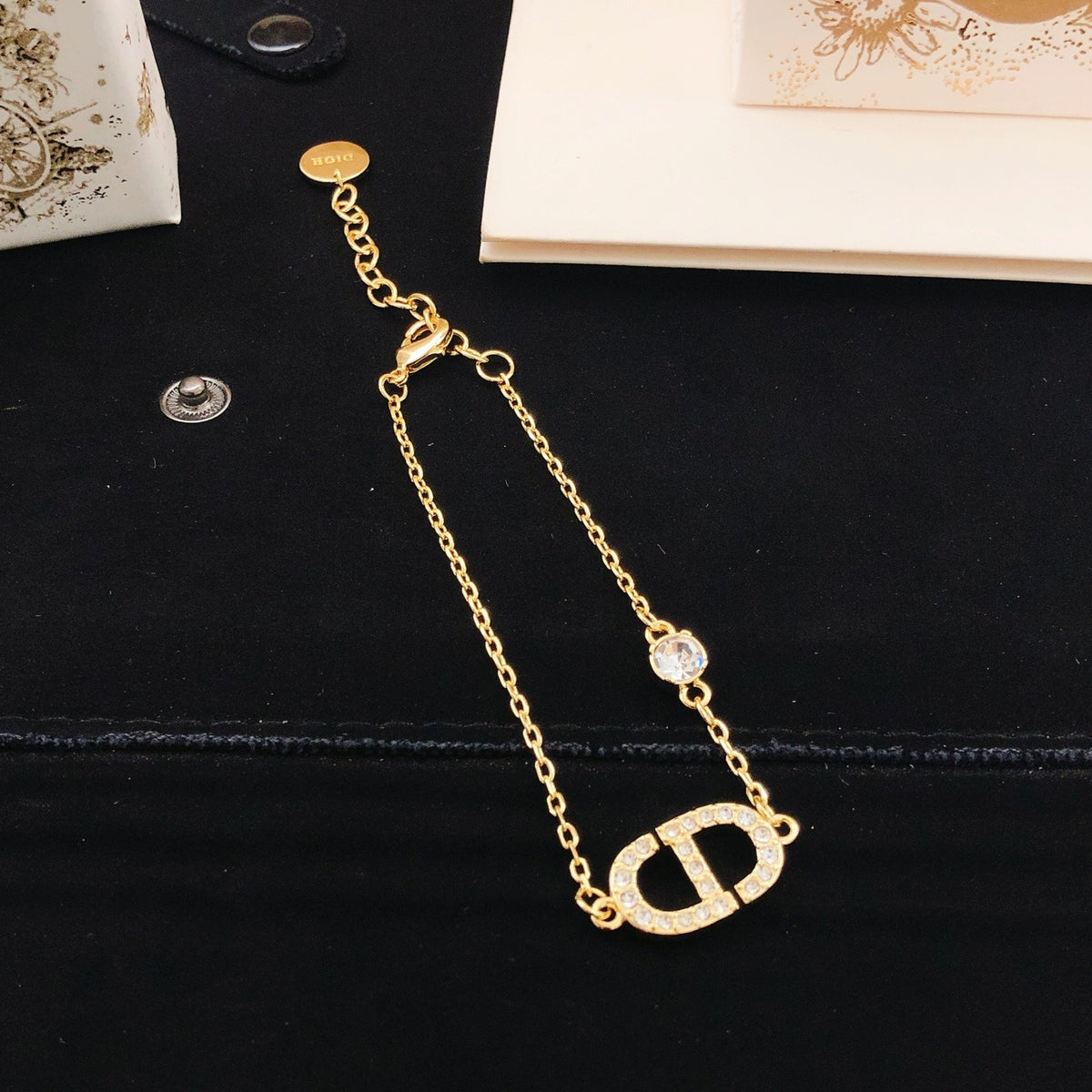 Dior Brass Solitaire Bracelet