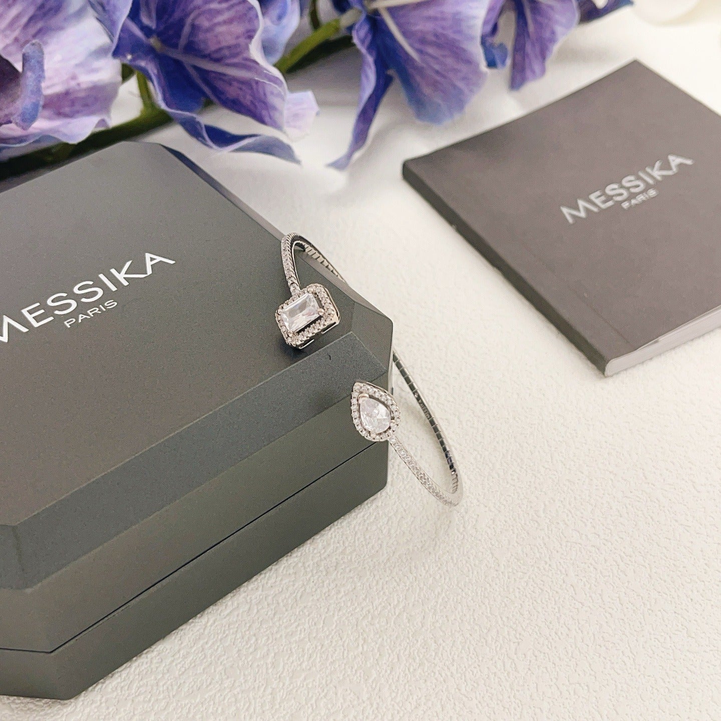 Messika Silver Brass Pave Bracelet