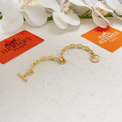 Hermes Gold Brass Bracelet