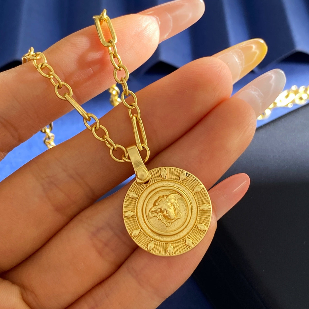 Versace Brass Medusa Necklace