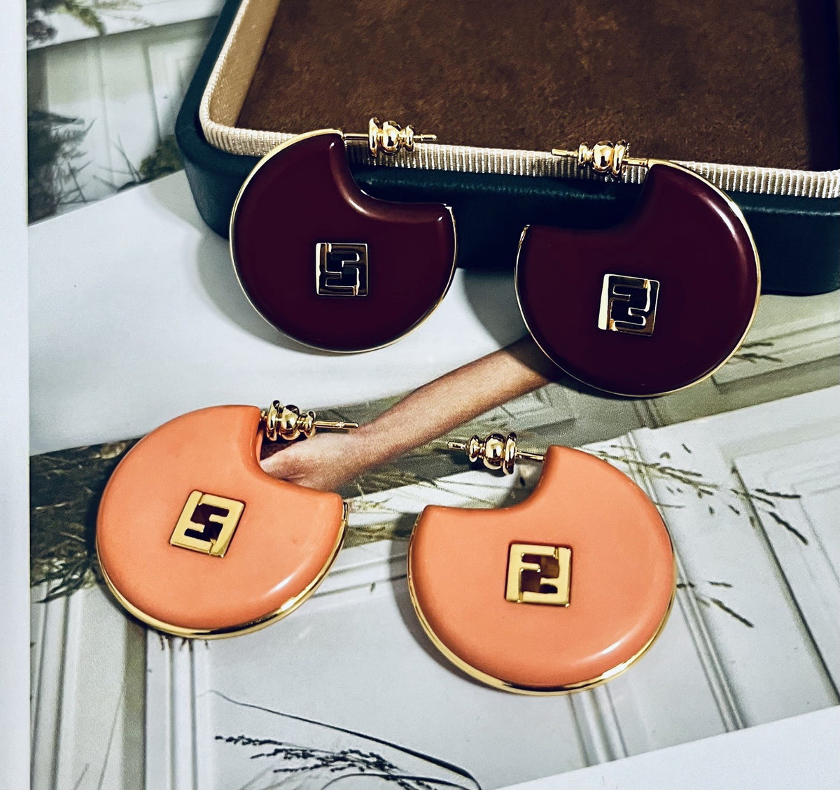 Fendi Logo Earrings