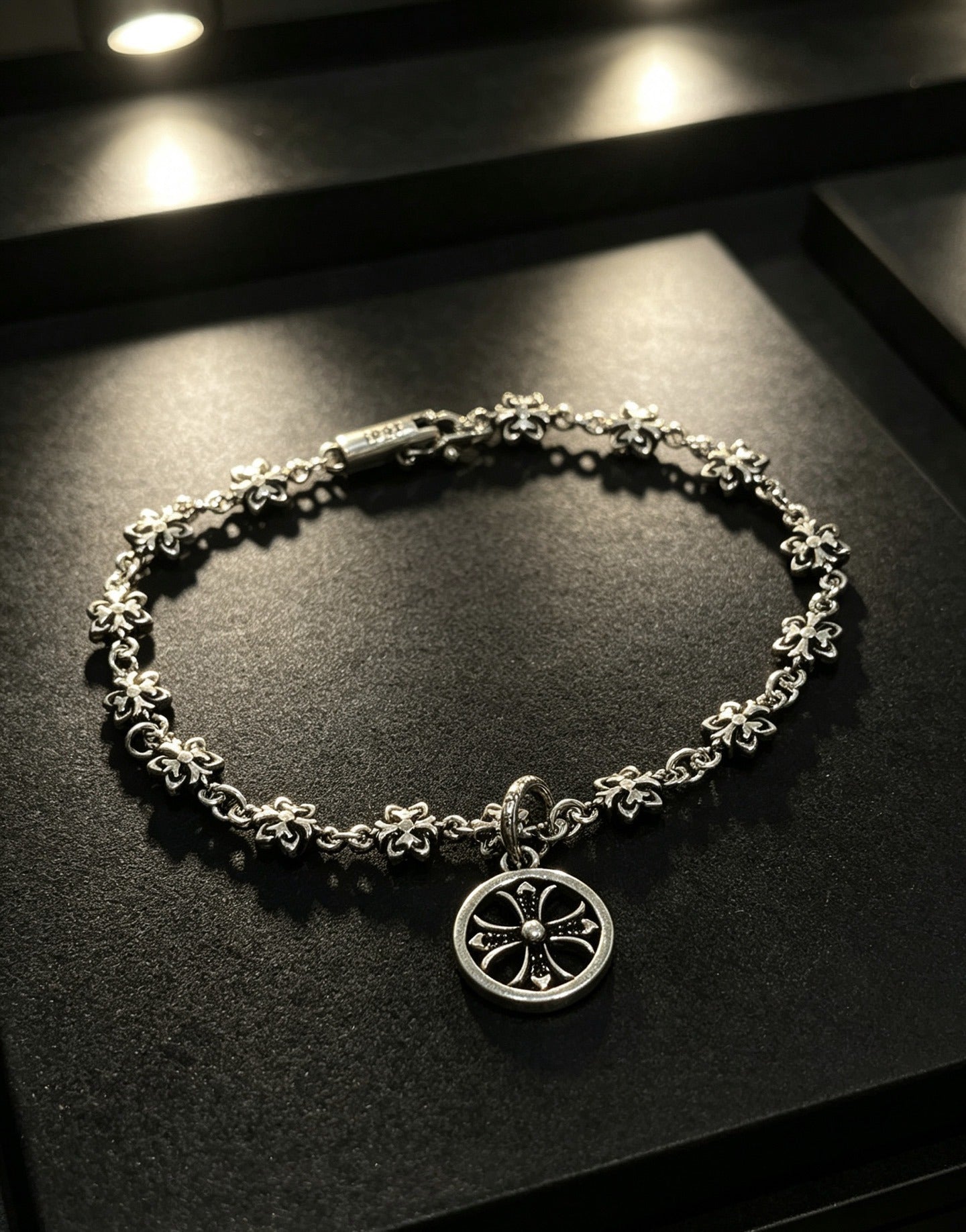 Chrome Hearts Sterling Silver Cross Bracelet