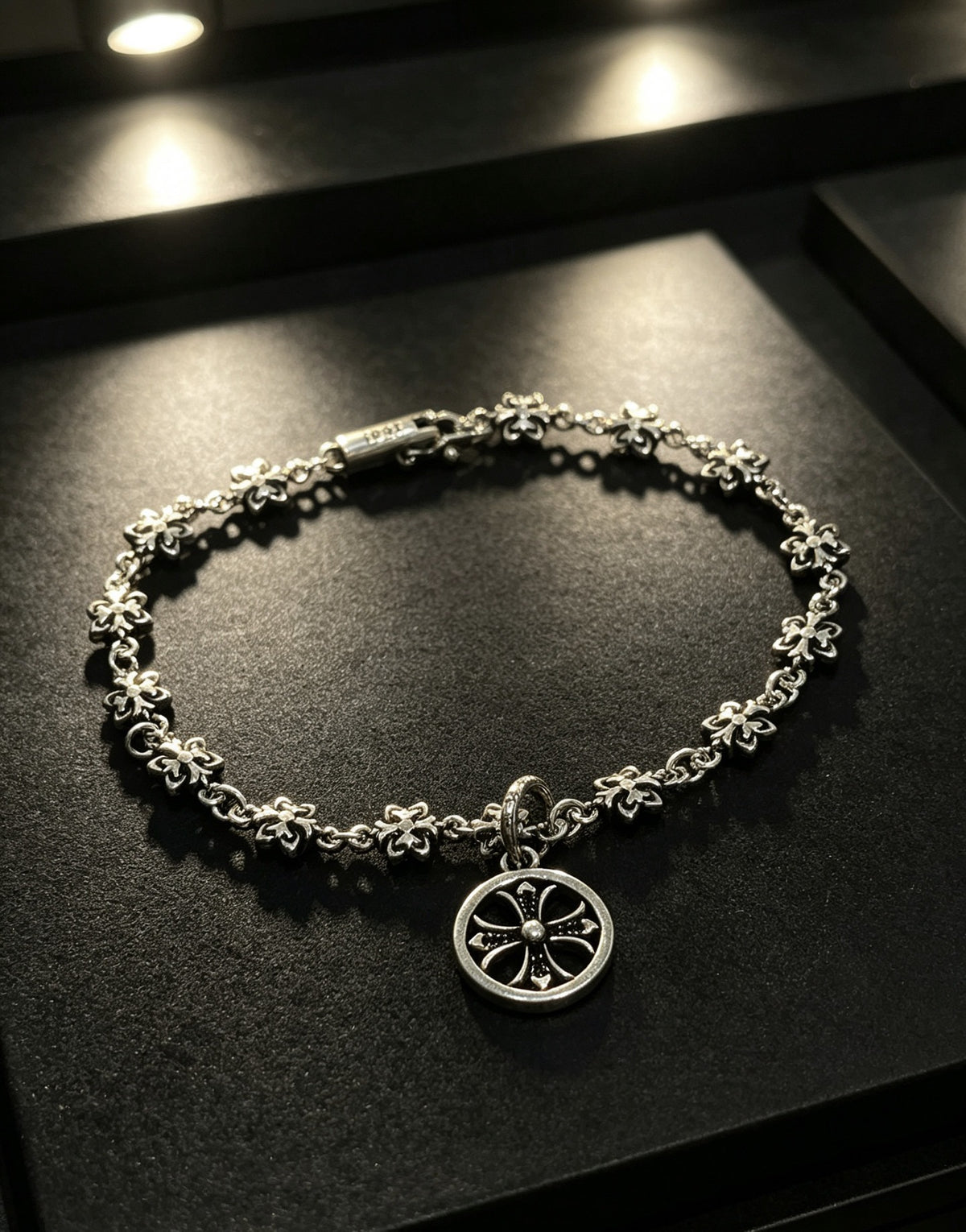 Chrome Hearts Sterling Silver Cross Bracelet