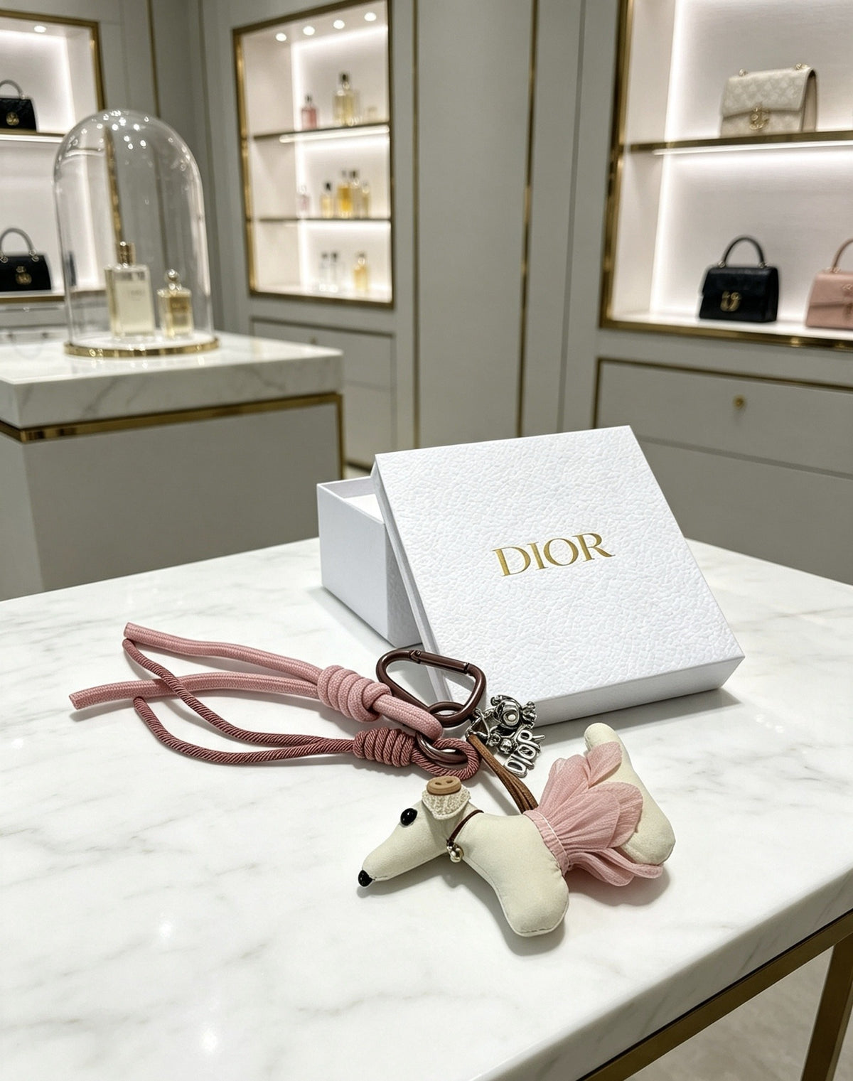 Dior Vintage-Finish Keychain