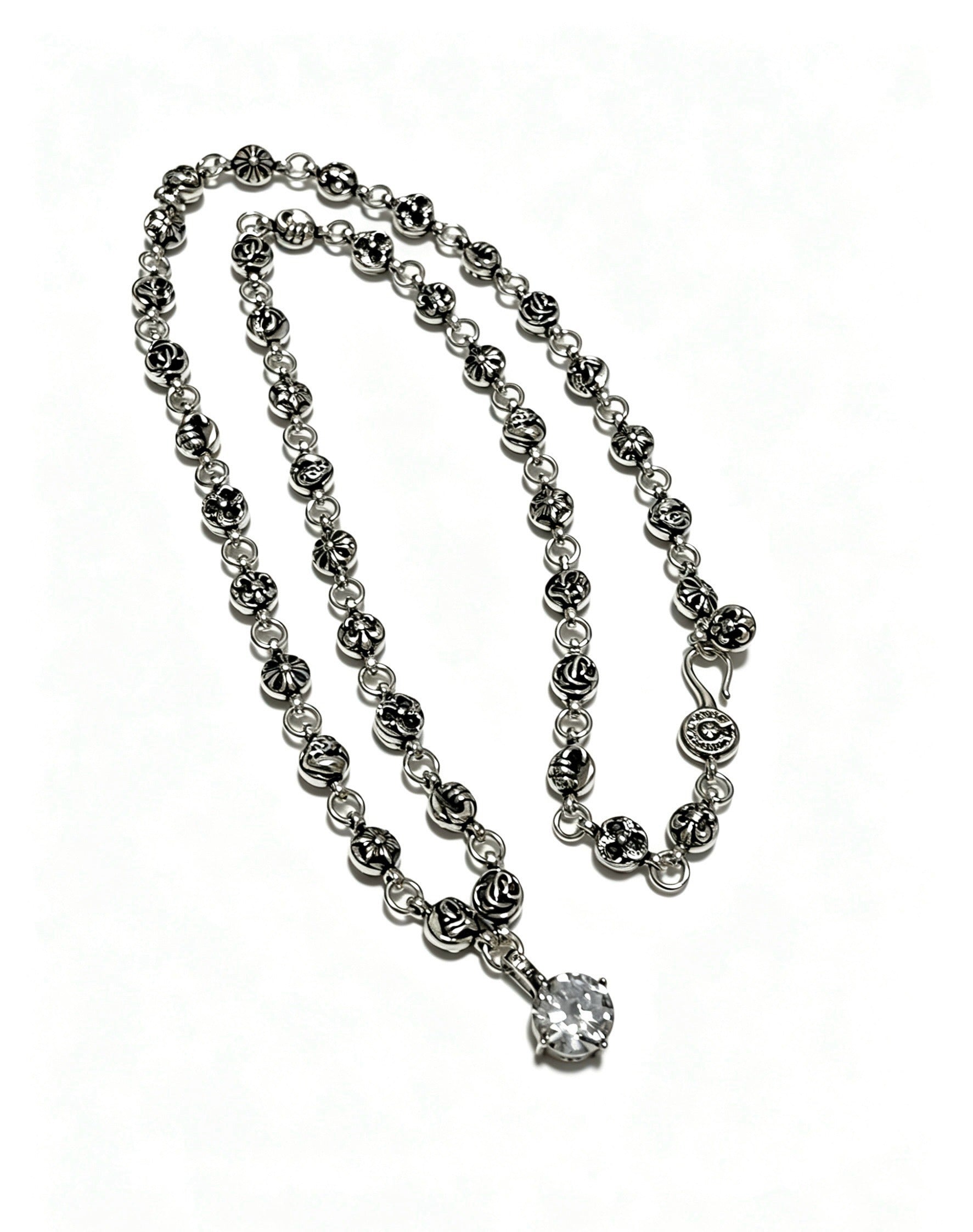 Chrome Hearts Sterling Silver Cross Necklace
