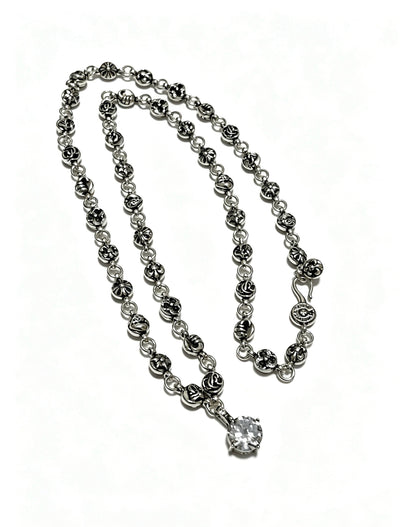 Chrome Hearts Sterling Silver Cross Necklace