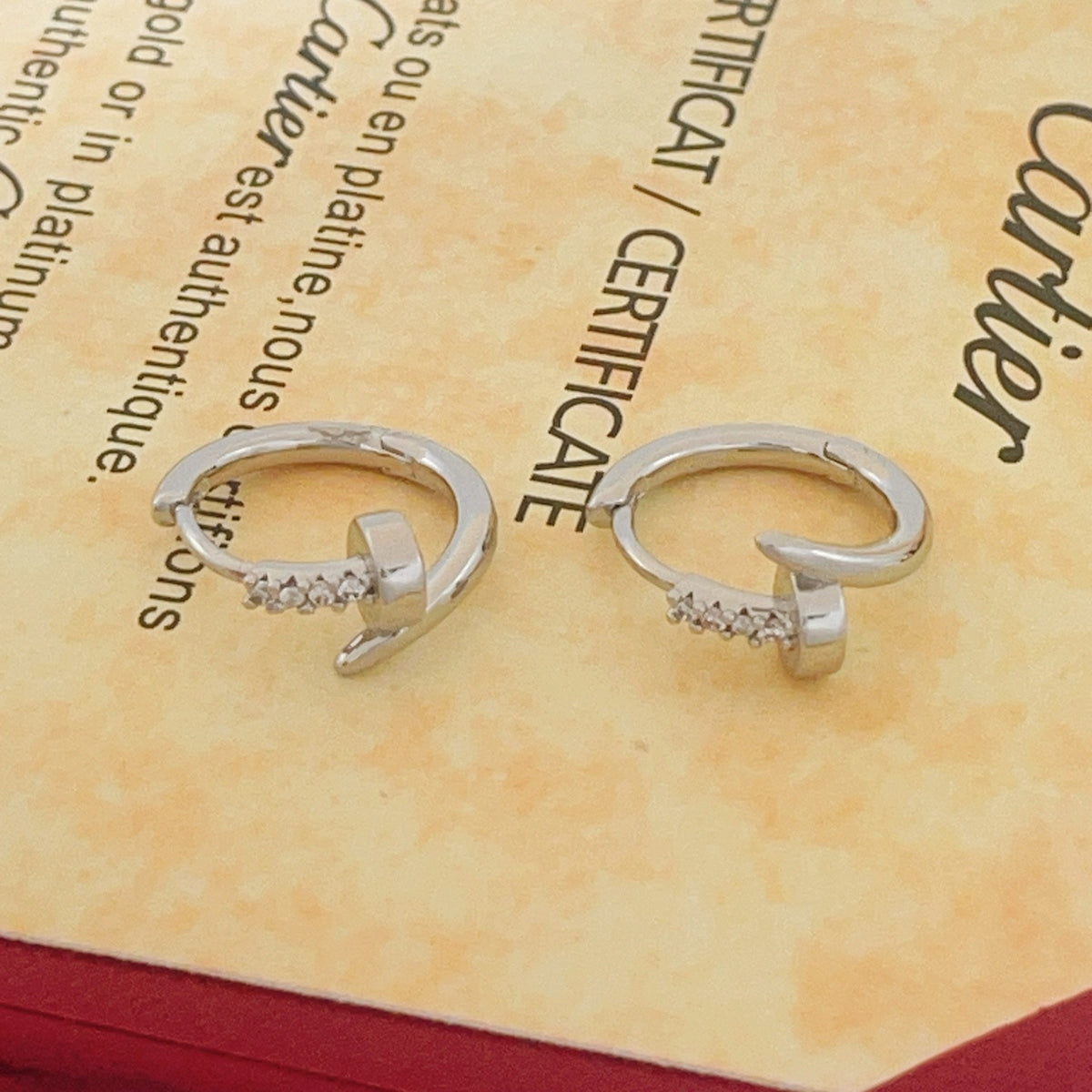 Cartier Silver Brass Earrings