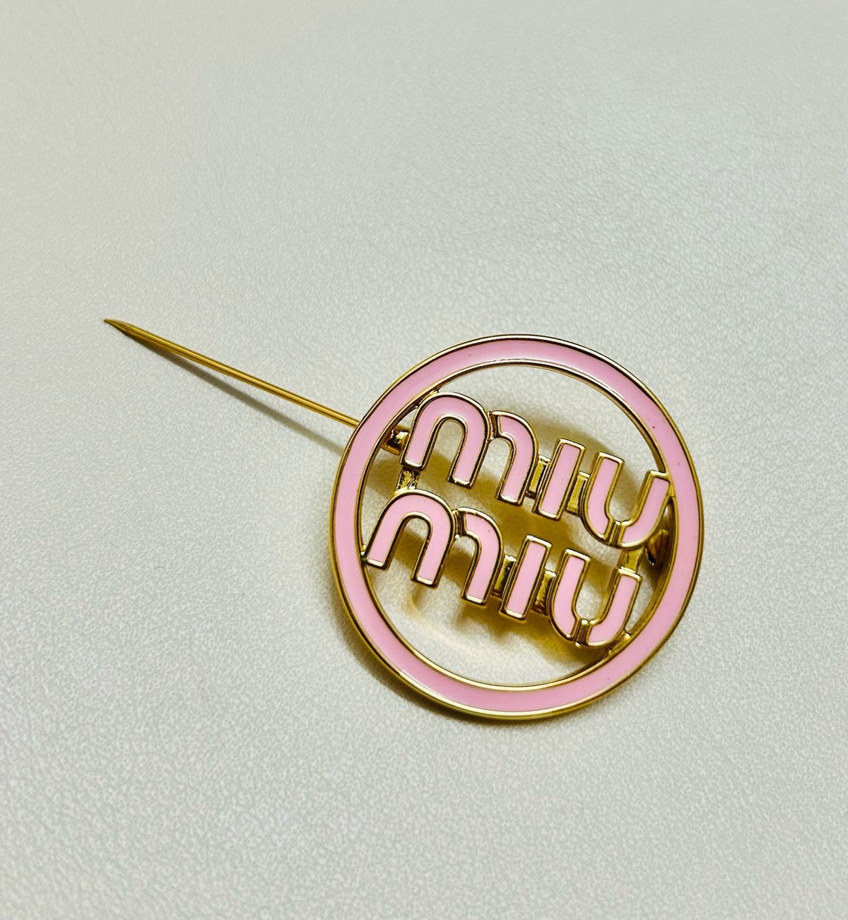 Miu Miu Logo Brooch