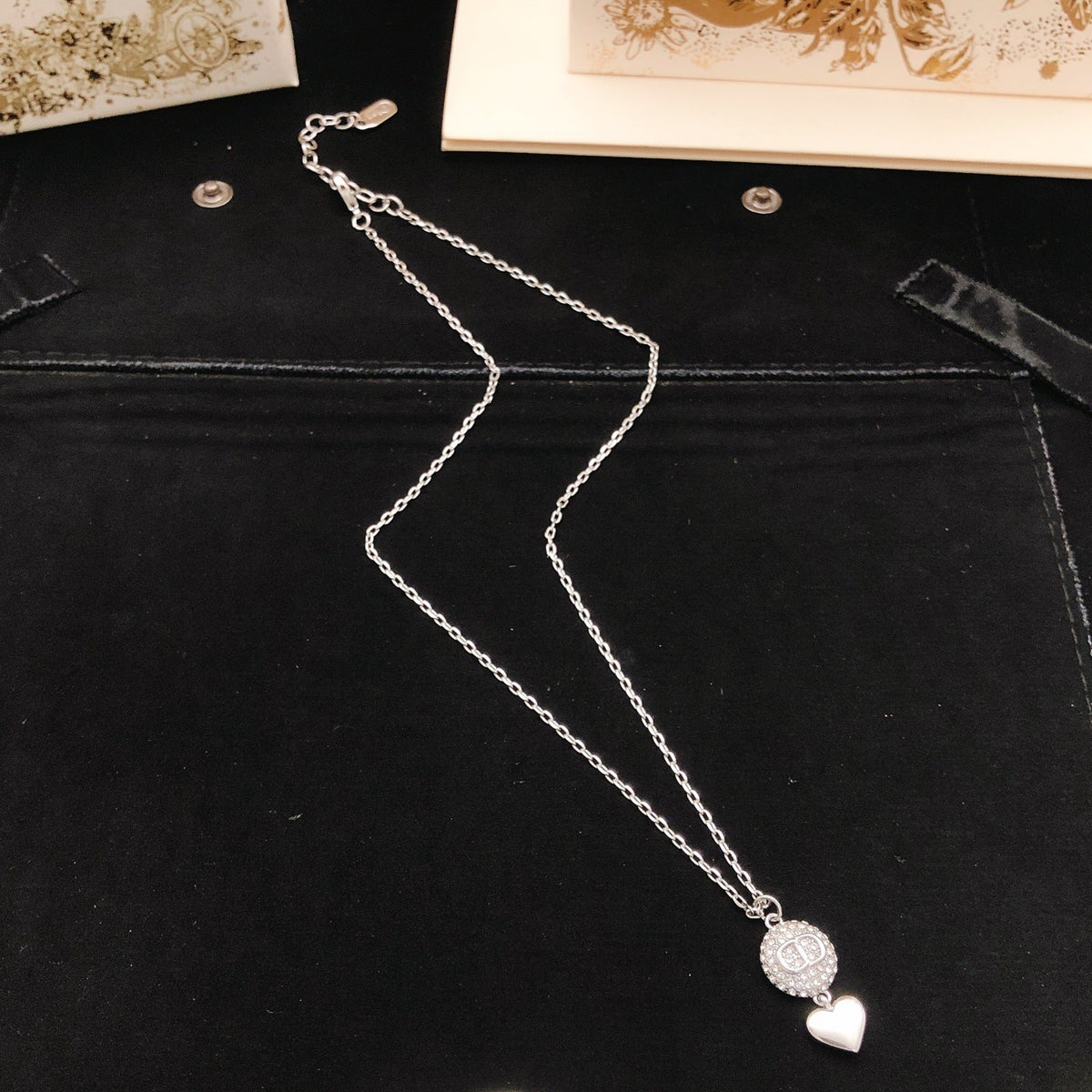 Dior Brass Heart Necklace