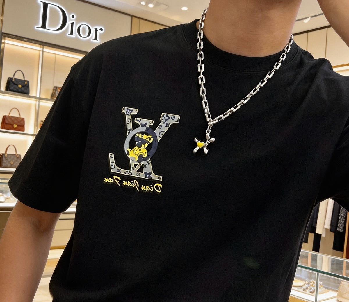 Dior Sterling Silver Chain Necklace