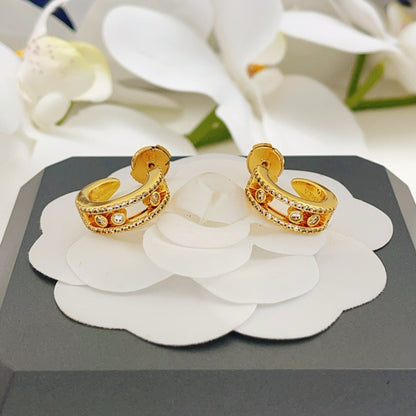 Messika Gold Brass Round Earrings