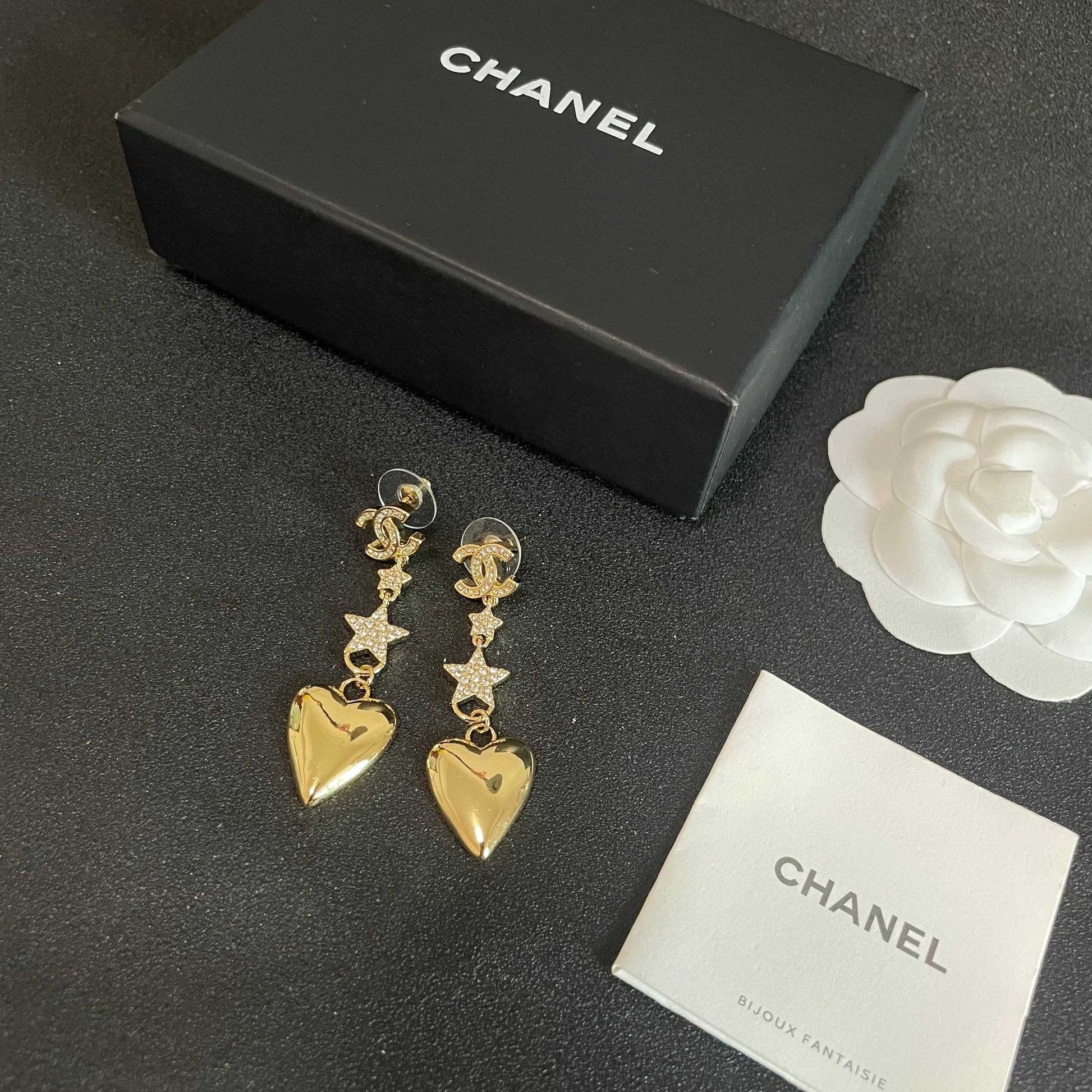 Chanel Heart Earrings
