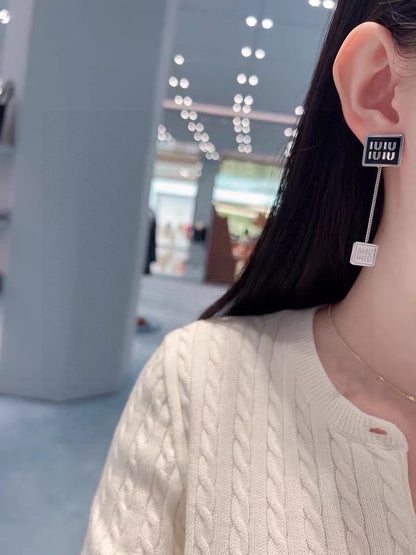 Miu Miu Logo Earrings