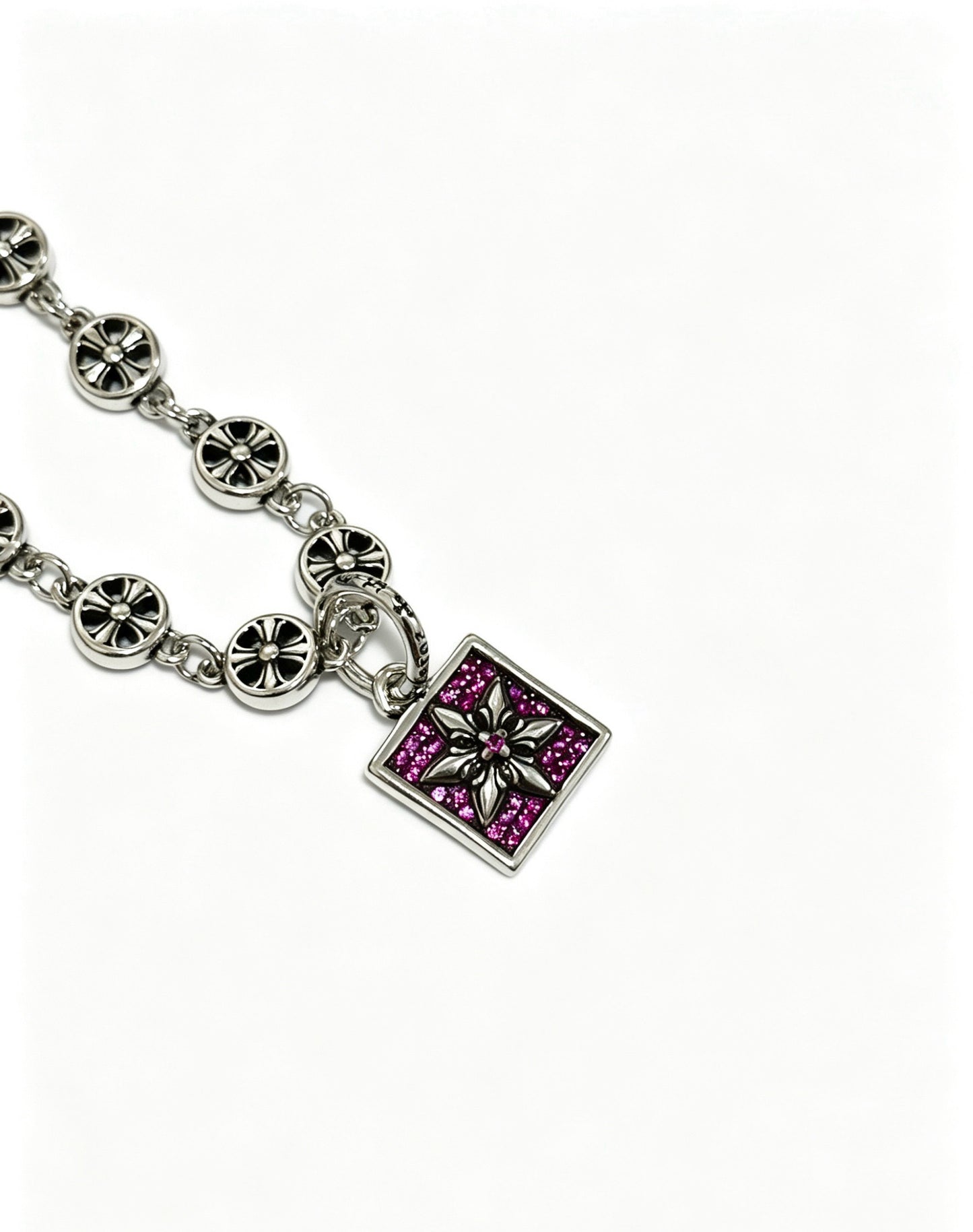 Chrome Hearts Sterling Silver Cross Bracelet