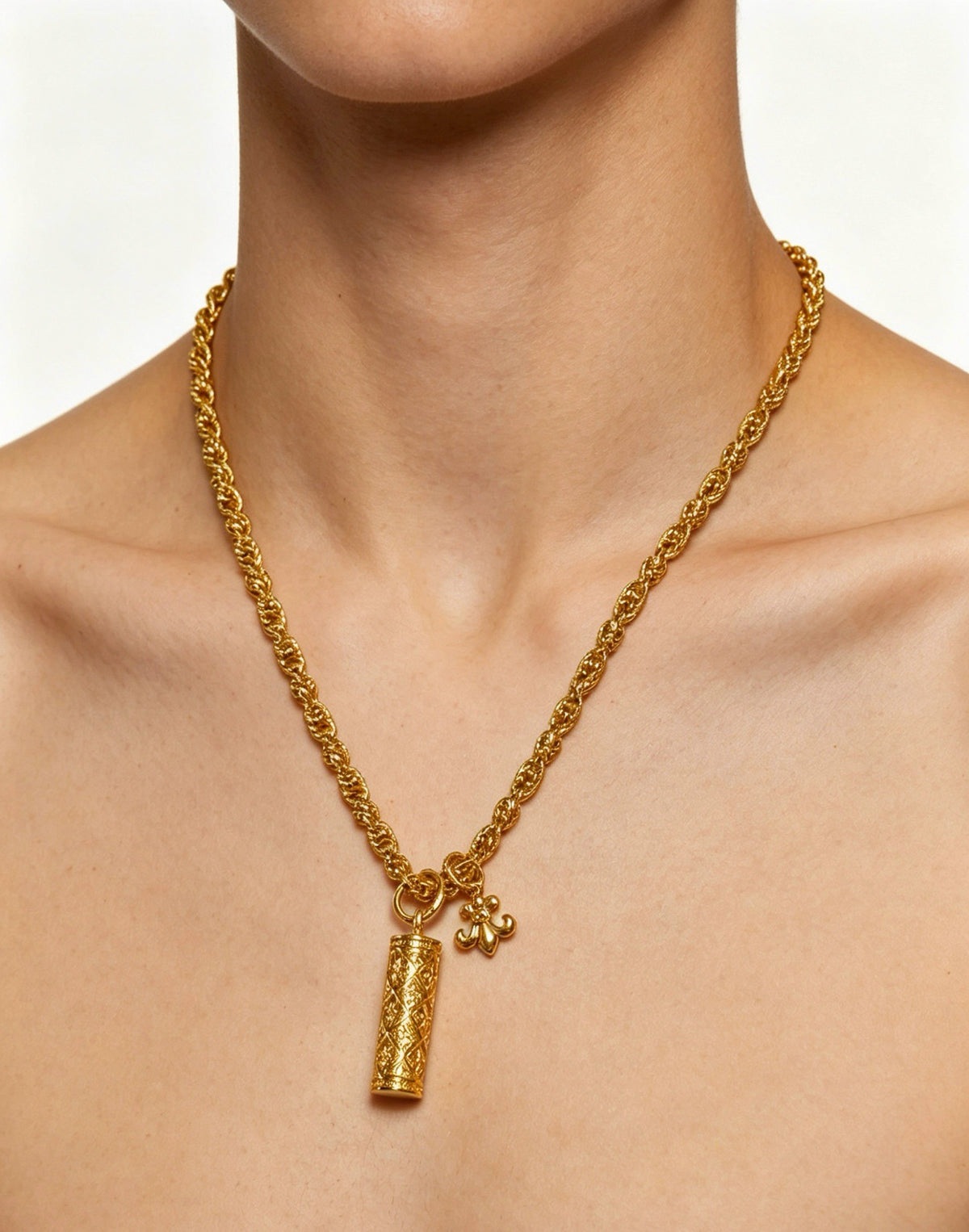 Chrome Hearts Sterling Silver Cross Necklace