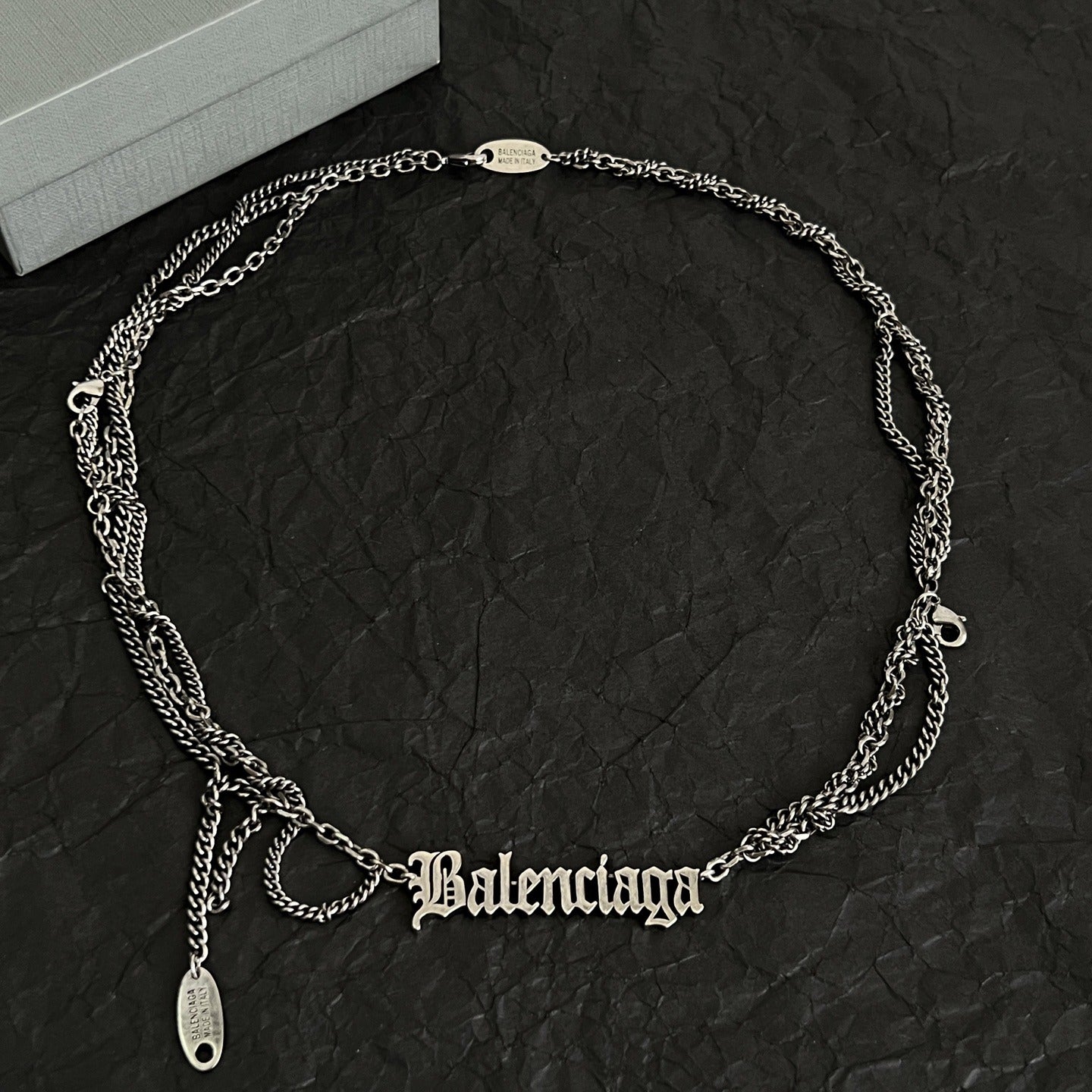 Balenciaga Brass Vintage-Finish Necklace