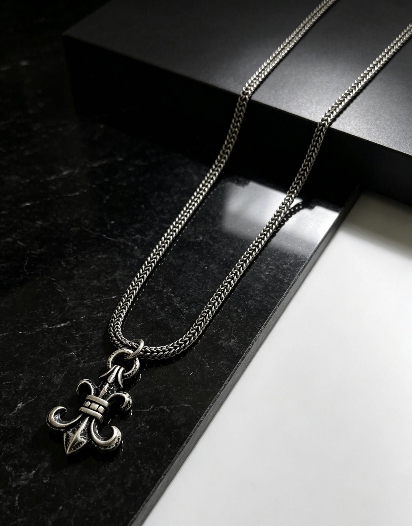 Chrome Hearts Sterling Silver Cross Necklace