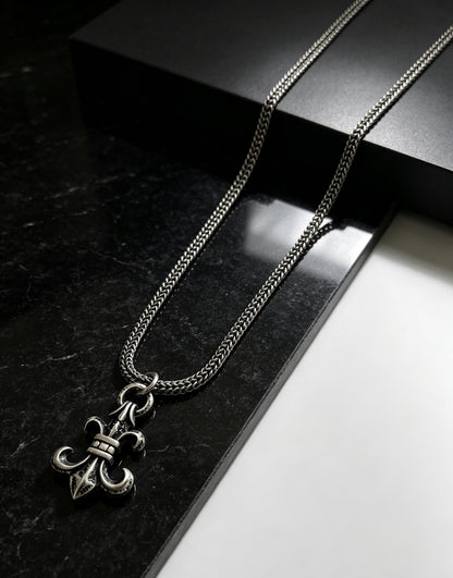 Chrome Hearts Sterling Silver Cross Necklace
