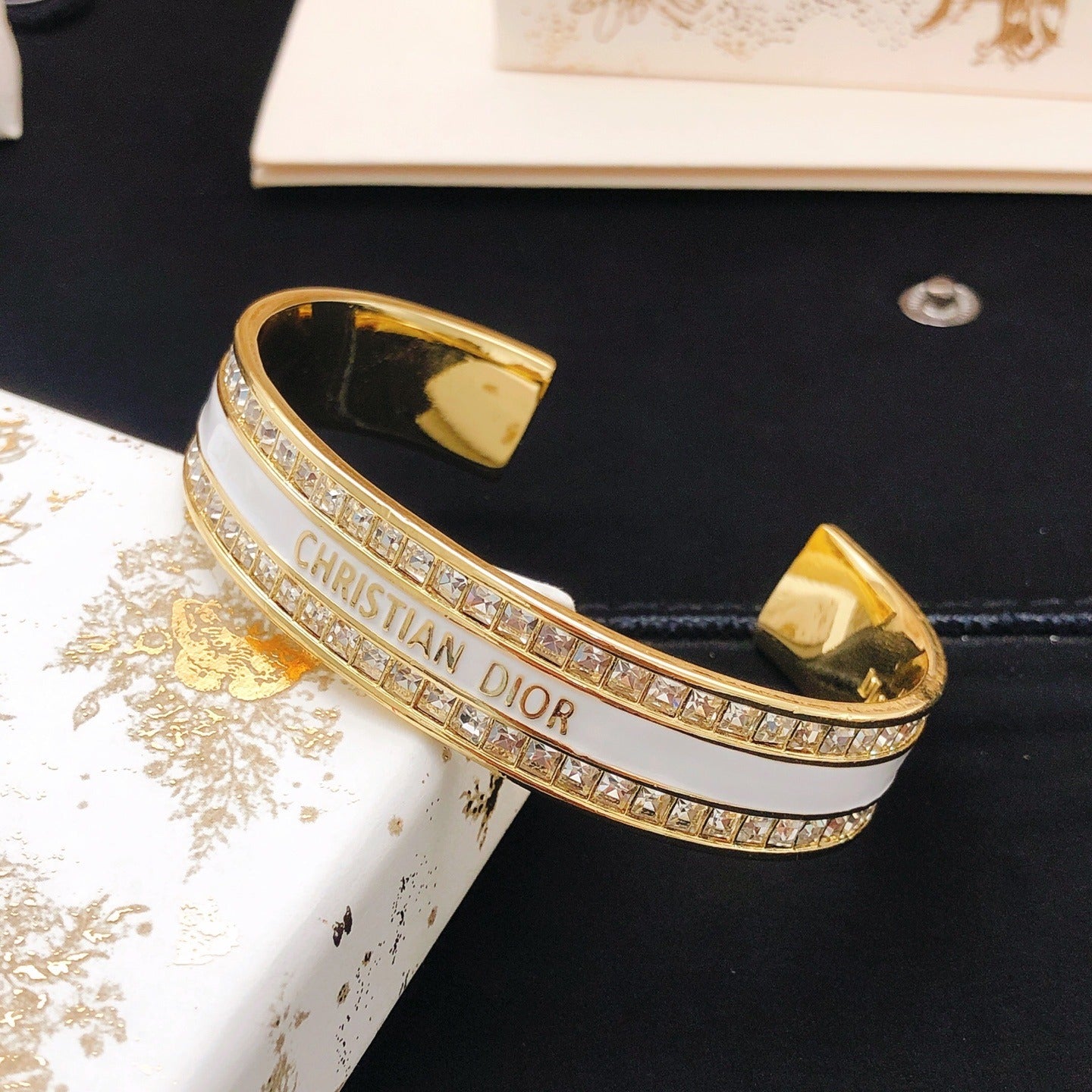 Dior White Brass Bracelet