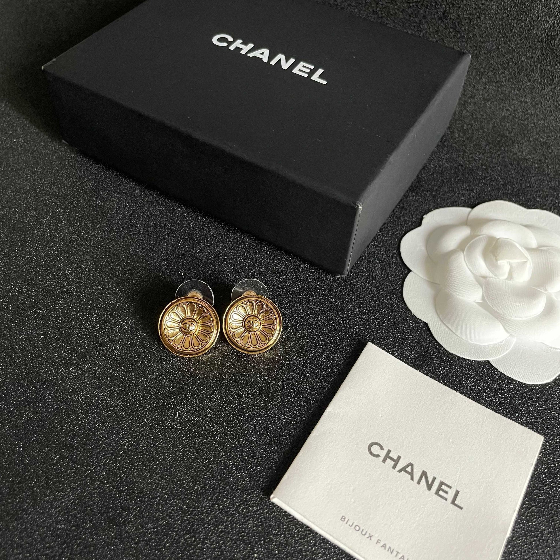 Chanel Vintage-Finish Earrings