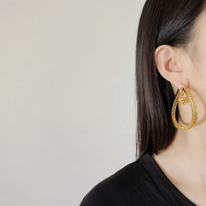 Versace Brass Medusa Earrings