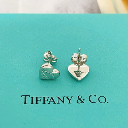Tiffany & Co. Silver Brass Heart Earrings