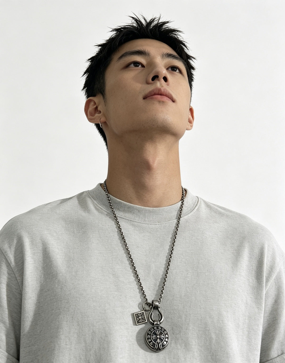 Chrome Hearts Sterling Silver Cross Necklace