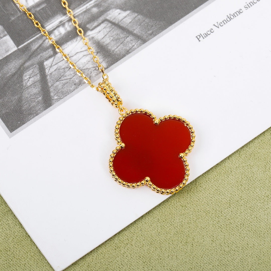 Van Cleef & Arpels Sterling Silver Alhambra Necklace