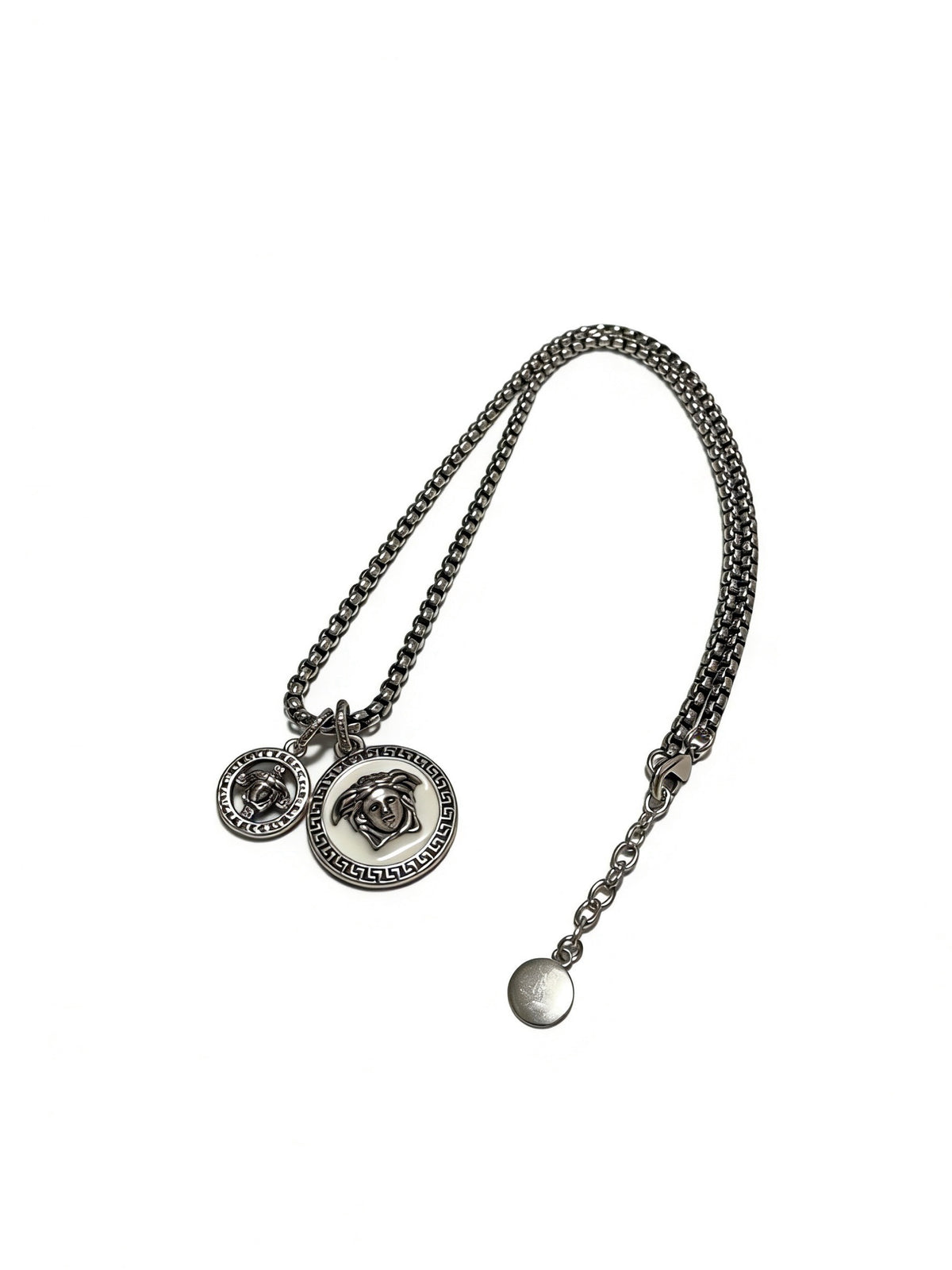 Versace Sterling Silver Chain Necklace